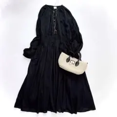 美品 アーバンリサーチドアーズ コットンボイルウエストマークワンピース M