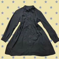 GU 黒のシャツワンピース 長袖