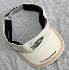 【美品綺麗目　PARADISO GOLF サンバイザー ホワイト】のサムネイル