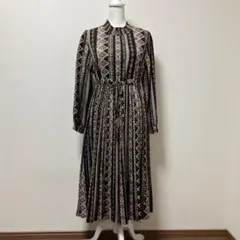 タグ付き　reve bleu レヴブルー ロング　ワンピース　柄　秋　冬