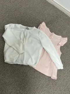 PETIT BATEAU カーディガンとトップス2枚セット 24m/86cm