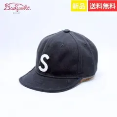 新品 Basiquenti コットンツイル ロゴアンパイアキャップ ブラックのサムネイル