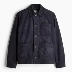 H&M レギュラーフィットジャケット　スウェードジャケット　ネイビー