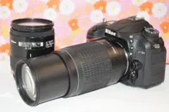 美品 ニコン Nikon D7100☆スマホに転送可♪☆ダブルレンズ☆本格一眼 D7000 ニコン デジタル一眼 Nikon D7100 ボディ 中古 新品SDカード