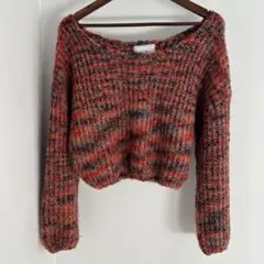 Lily Brown クロップドニットセーター