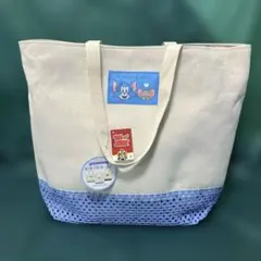 Tom and Jerry トムとジェリー　麻編み風　帆布　ビッグトートバッグ