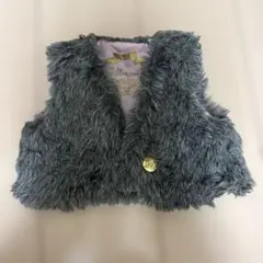 ベビーベスト グレー ファー素材
