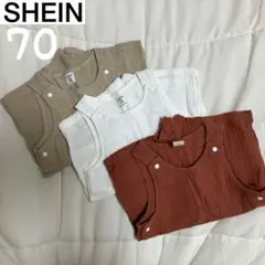 SHEIN　シーイン　タンクトップロンパース　コットン100%　3点セット