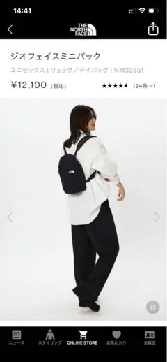 THE NORTH FACE ジオフェイスミニバック ブラック