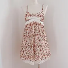 00s 希少 R.F 姫ギャル リズリサ系 花柄キャミソールワンピースバレエ