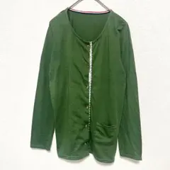 mmo natural カーディガン　カットソー　グリーン　トップス　【420】