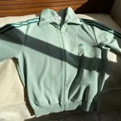 アディダス　デサント 70's ジャージ トラックジャケット Mグリーン　y2k