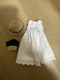 リカちゃん　ワンピース　カゴバック　麦わら帽子　３点セット