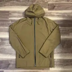 Lacoste フード付きブラウンナイロンジャケット USM（50）サイズ