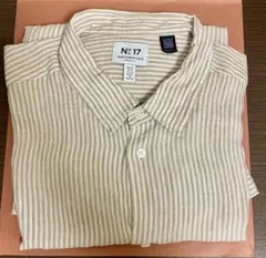H&M ESSENTIALS リネンシャツ No.17 ストライプ XL