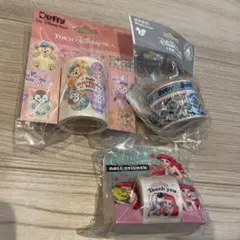 送料　新品　ダッフィー　ロールシール　マスキングテープ　アリエル