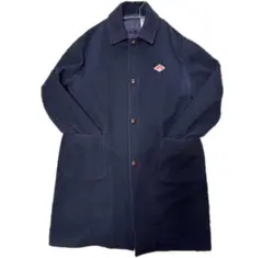 DANTON ウールコート ネイビー くるみボタン38