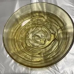昭和レトロ　透明金色ガラス皿