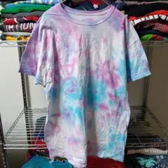 ④90sヴィンテージLヘインズHANESタイダイtシャツUSA直輸入メンズ古着