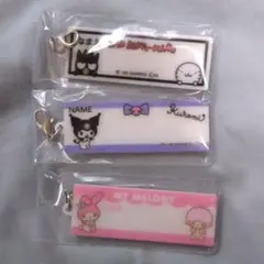 おなまえアップリケ風アクリルチャーム バッドばつ丸 クロミ マイメロ