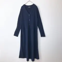 【エンジェリーベ 】レイヤード風ニットワンピース　マタニティ　授乳服　ロング