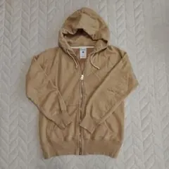 値下げ！オーシバル ベージュ フード付きパーカー France 1