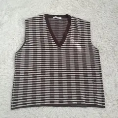 SIMPLICITÉ ストライプ ニットベスト