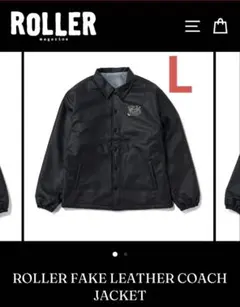 ROLLER FAKE LEATHER COACH JACKET L
