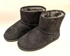 ダークグレー　ムートンブーツ ショートタイプ　23cm
