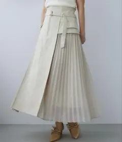 mysty woman サイドプリーツキリカエスカート