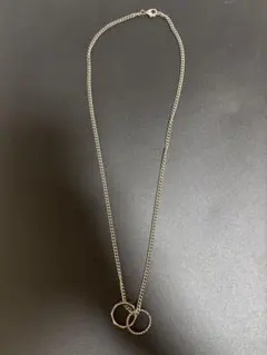 シルバー　2リング ネックレス