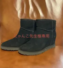 UGG ブラック ムートンブーツ8 Wclassic FEMME MINI