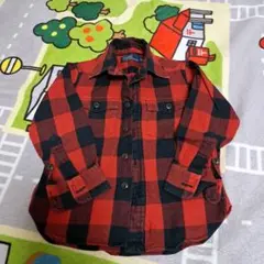 Polo by Ralph Lauren 赤黒チェックシャツ 100