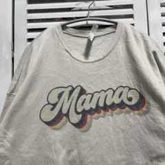 ワード スウェット 古着 MAMA 英語 ワード メッセージ