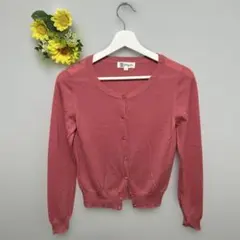 MICHEL KLEIN ✨美品✨薄手カーディガン　長袖　ピンク　38 M