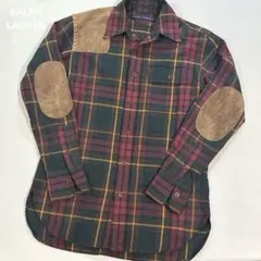 【 RALPHLAUREN】ラルフローレン レディースチェックシャツ　牛革　7号