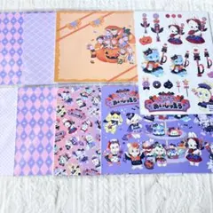 ayyjewel A4デザインペーパー ハロウィン・紫系 8点セット