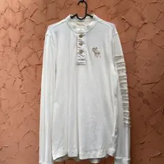旗艦店限定新品全盛期Abercrombie & Fitch ヘンリーネックロンＴ