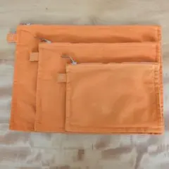 HERMES エルメス ボラボラ ポーチ オレンジ3点セット GM MM PM HERMES エルメス ボラボラ ポーチ オレンジ3点セット GM MM PM HERMES