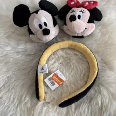香港ディズニーランド　ミッキー　ミニー　カスタマイズカチューシャ　3点セッ