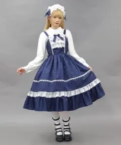 アクシーズファム シャルミエール ベイクドベリージャンパースカート 紺色 JSK アクシーズファム シャルミエール ベイクドベリージャンパースカート