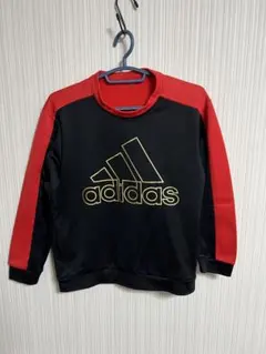 adidas アディダス トレーナー 150 黒 赤 金ロゴ