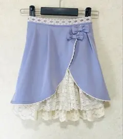 【新品未使用】ラベンダー フレアスカート レース付き（サスペンダー欠品）のサムネイル