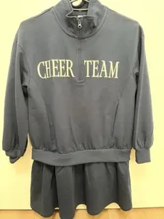 【新品未使用】kids スウェットハーフジップワンピース ネイビー 140