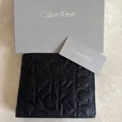 カルバンクライン　二つ折財布黒　メンズ