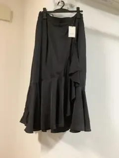 み*ー様 クレット新品 フリルフレアスカート ブラック　3Lのサムネイル