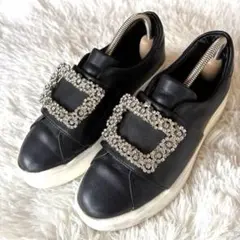 +diana 厚底 ビジュー バックル スニーカー スリッポン 軽量 23cm