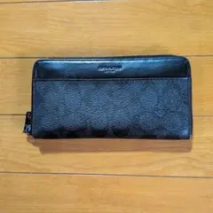 COACH シグネチャー ラウンドファスナー 長財布 ブラックのサムネイル