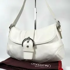 極美品 COACH ソーホー ワンショルダーバッグ 9248 白 レザー