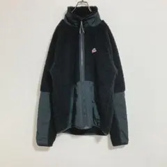 【ロゴ刺繍】nike ナイキ　ボアジャケット　黒　S